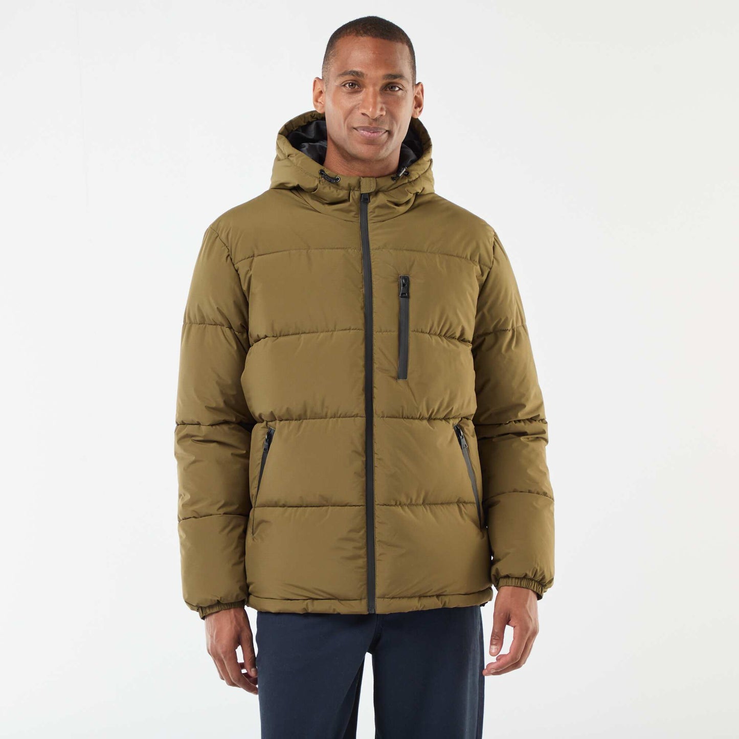 Solid Padded Puffer Jacket GREEN
