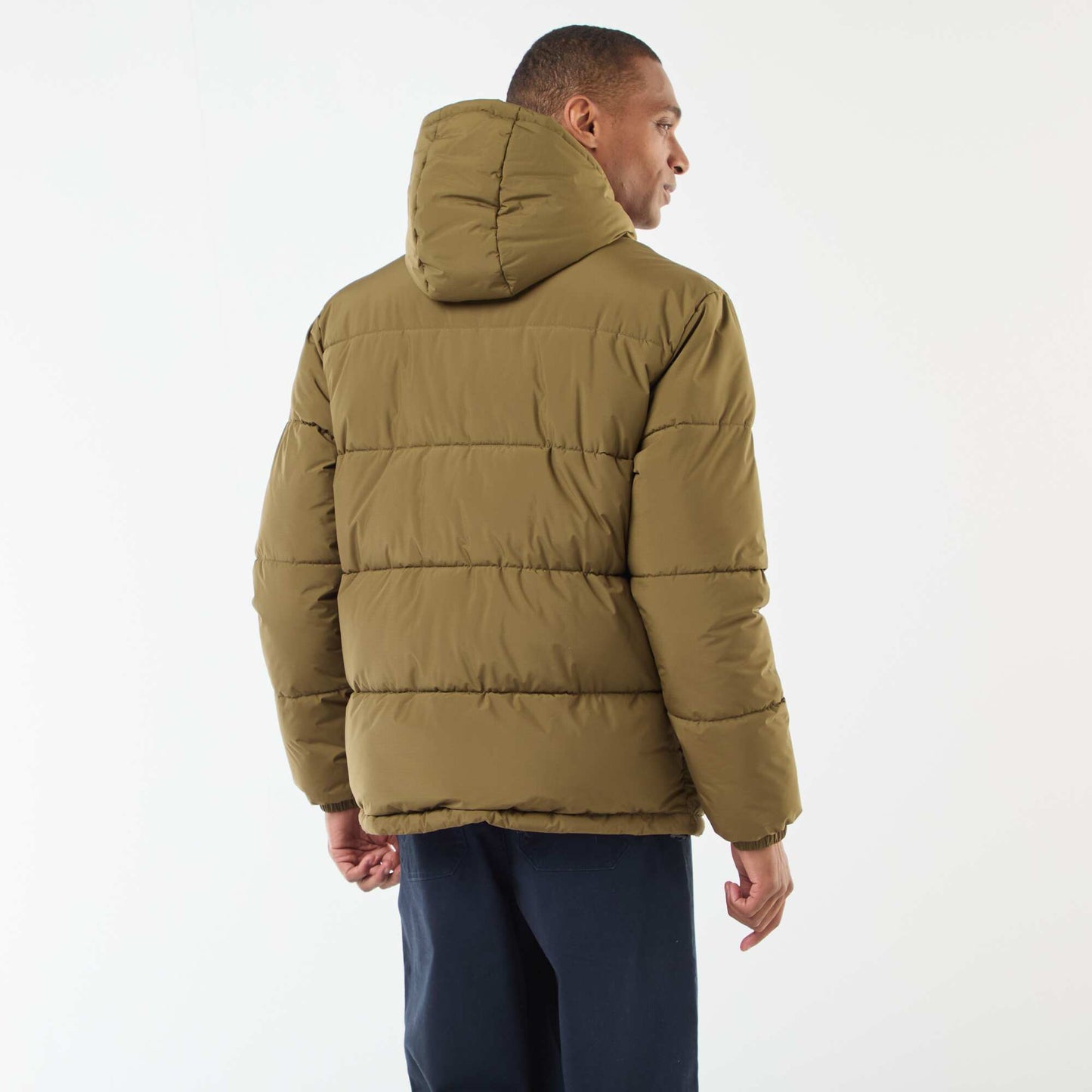 Solid Padded Puffer Jacket GREEN