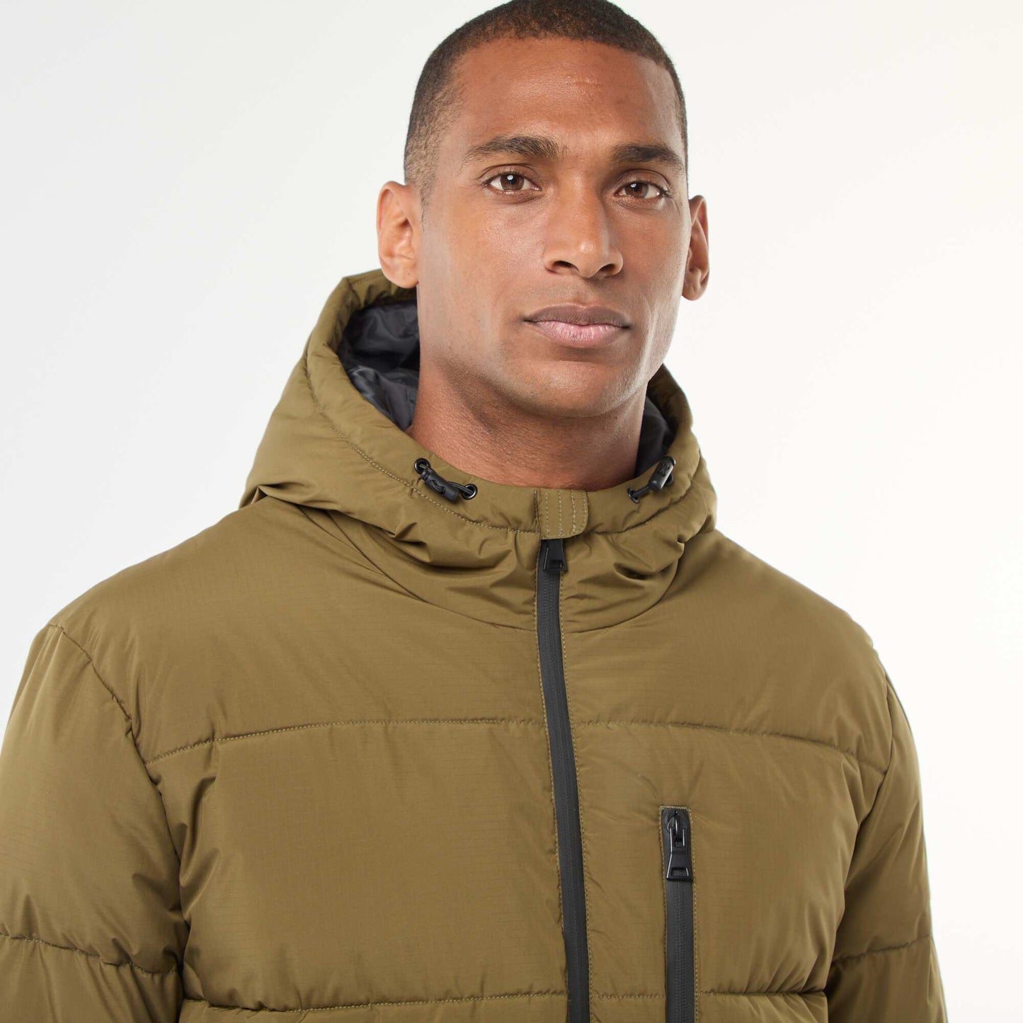 Solid Padded Puffer Jacket GREEN
