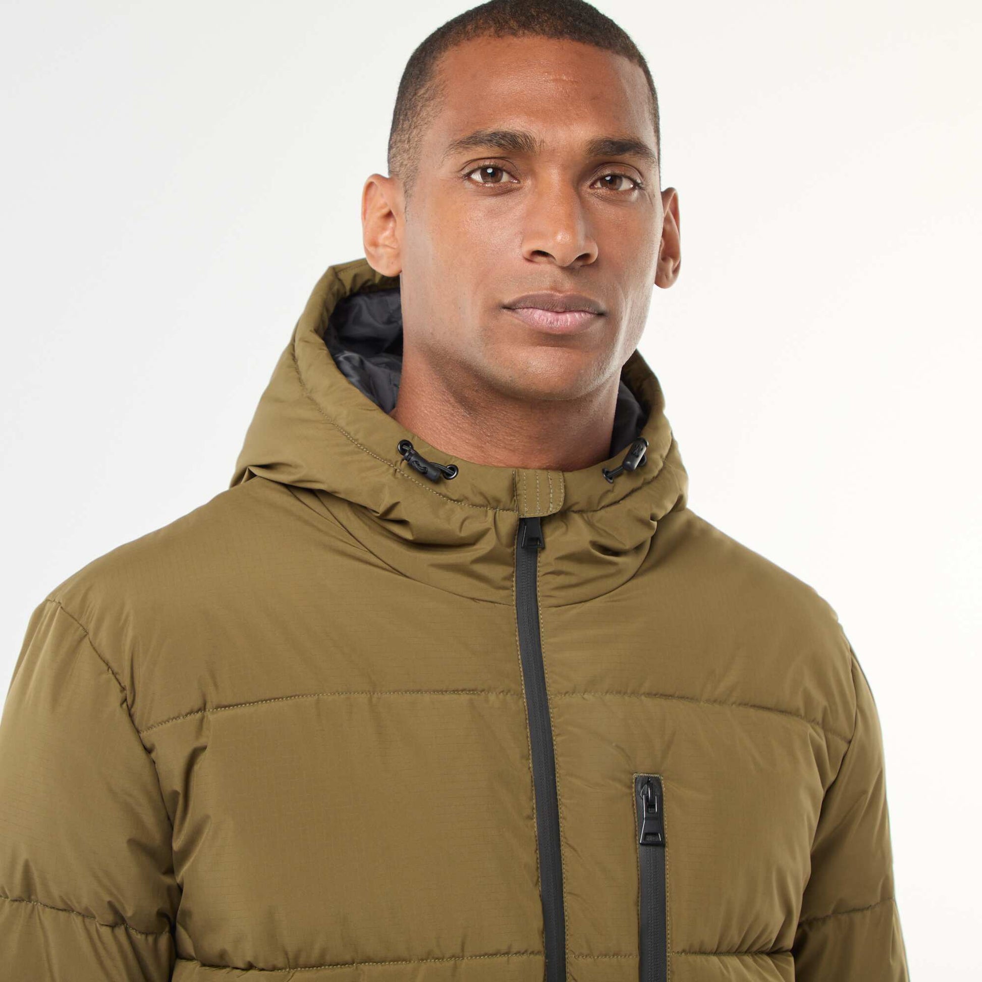 Solid Padded Puffer Jacket GREEN