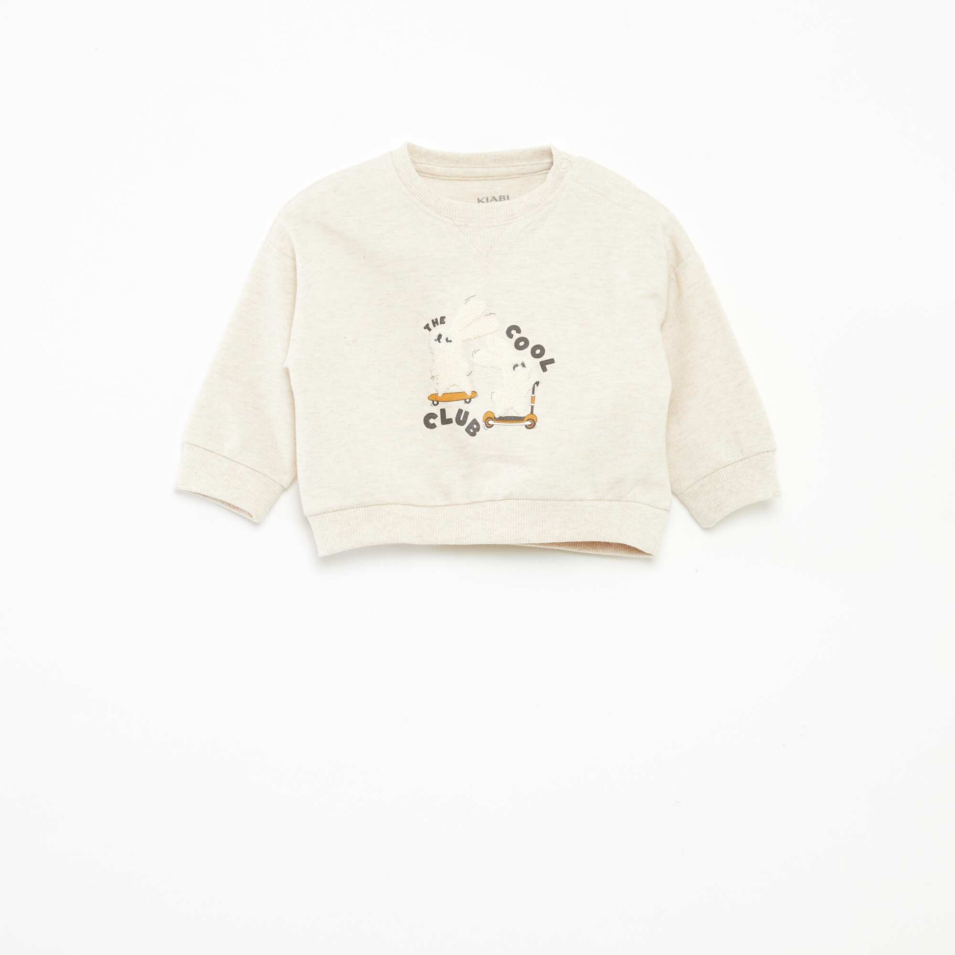 Unbrushed sweatshirt BEIGE