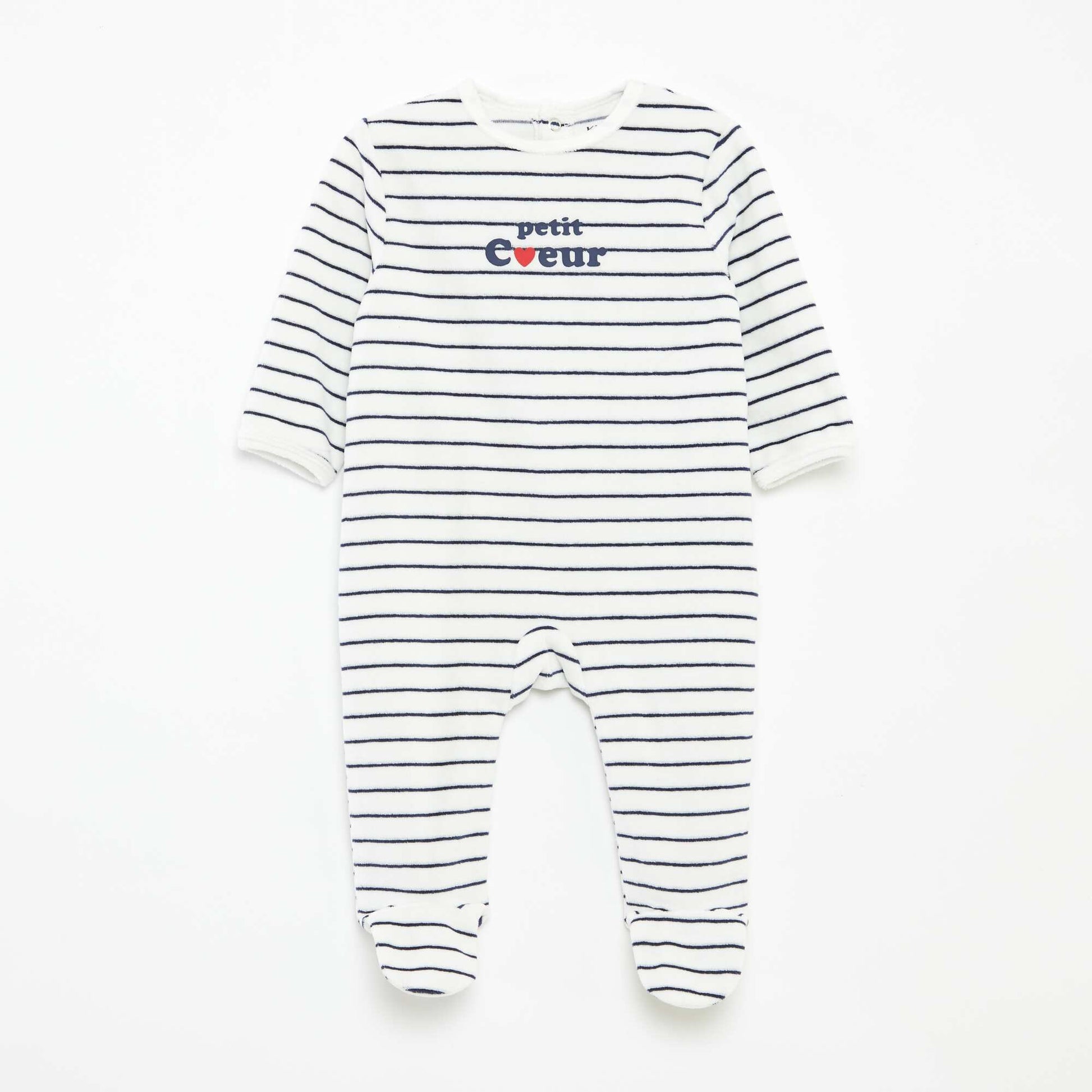 Animated Velour Sleepsuit WHITE