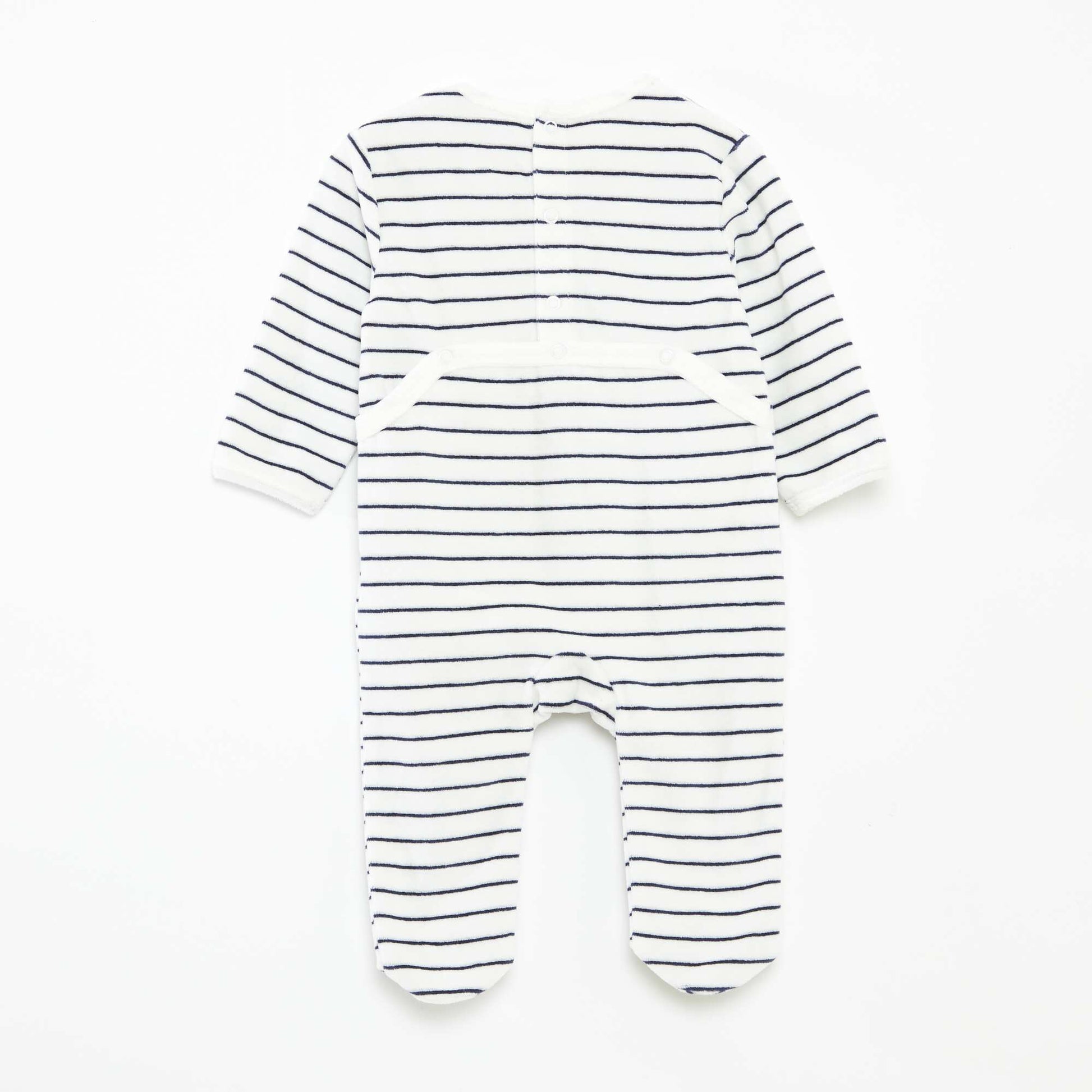 Animated Velour Sleepsuit WHITE