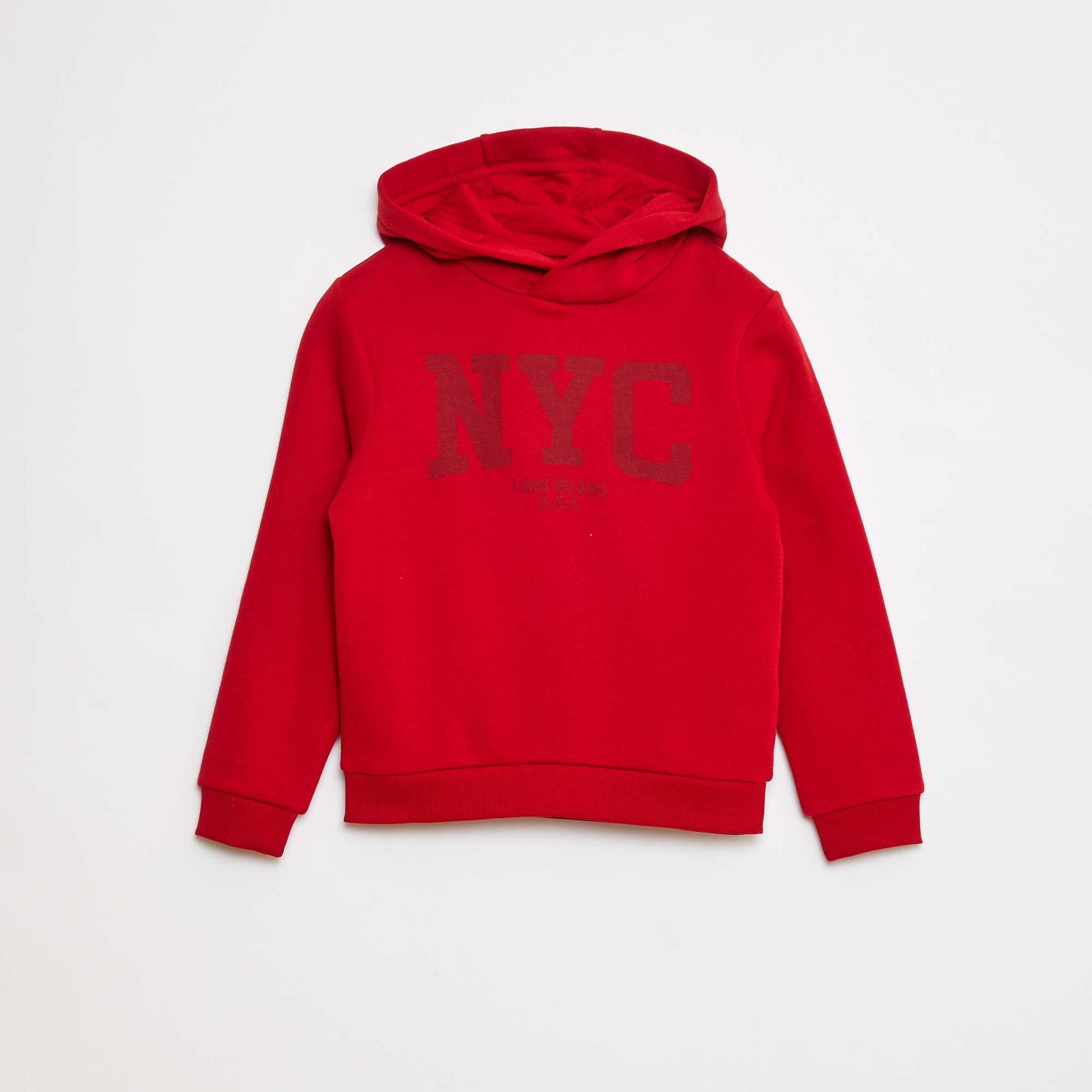 Sweatshirt fabric hoodie RED