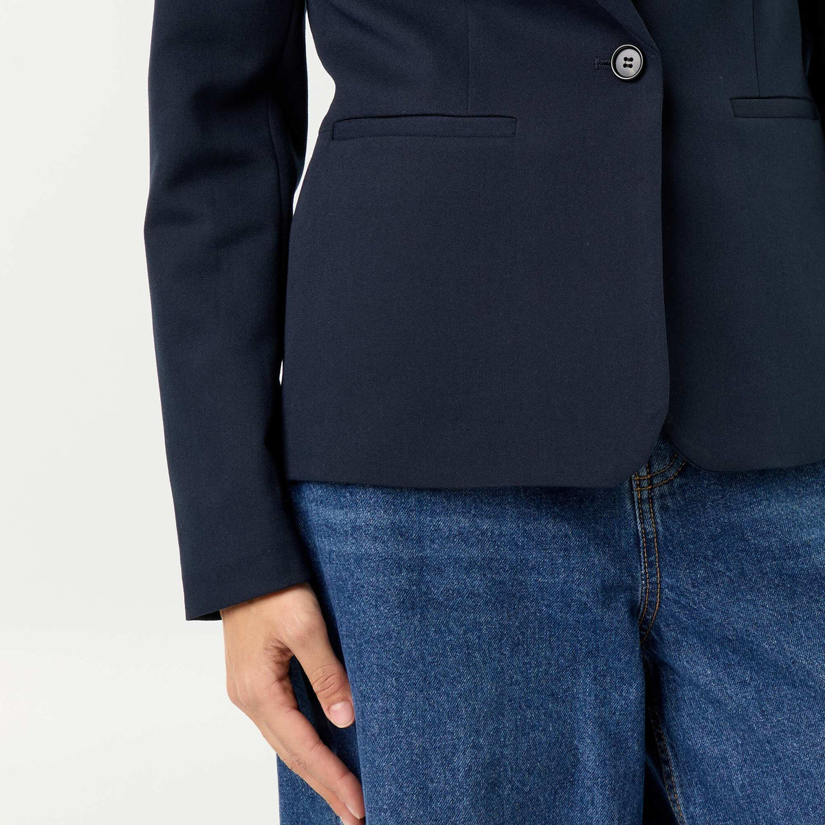 Long-sleeved tailored jacket BLUE