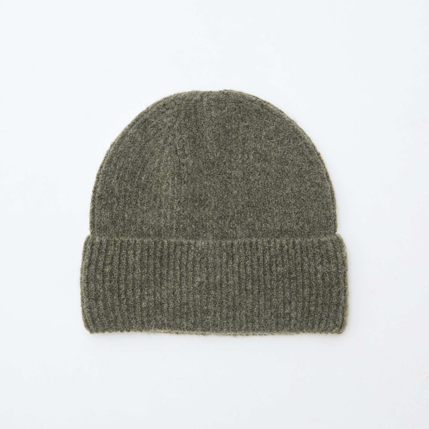 Ribbed cuffed beanie GREEN