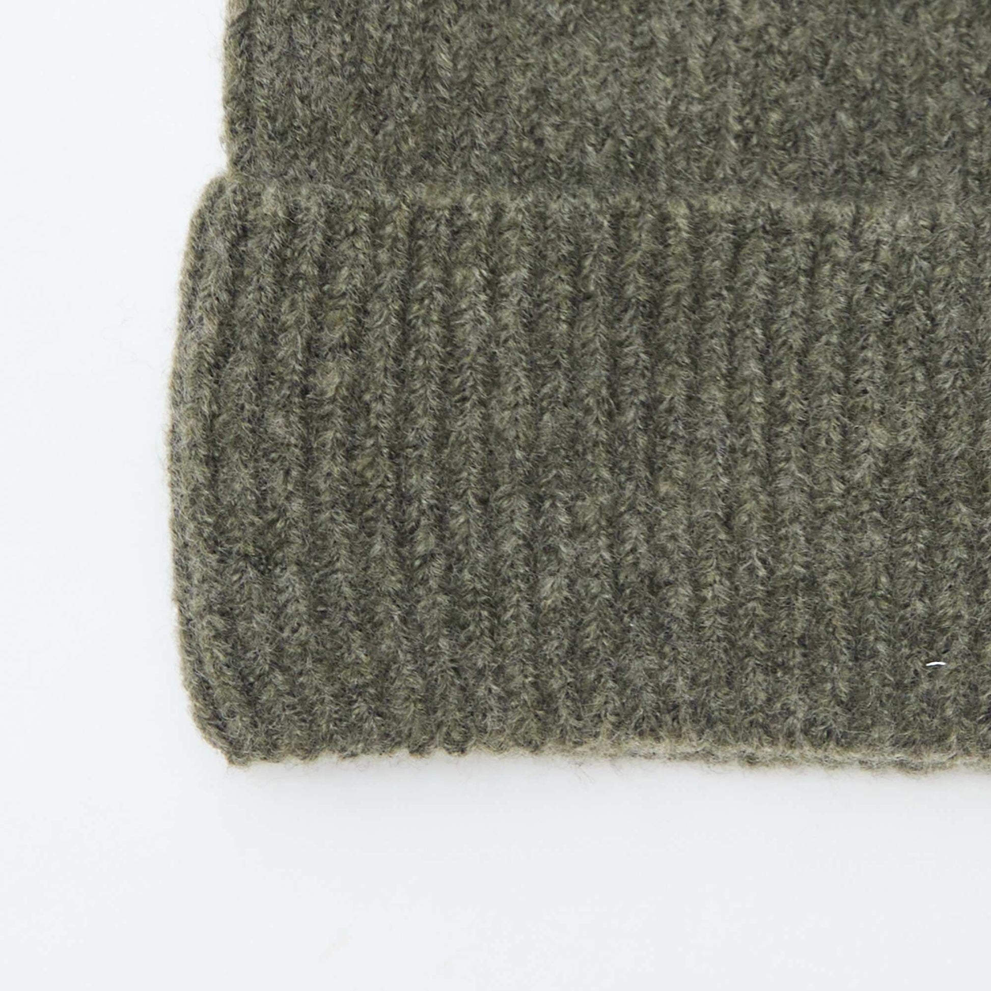 Ribbed cuffed beanie GREEN
