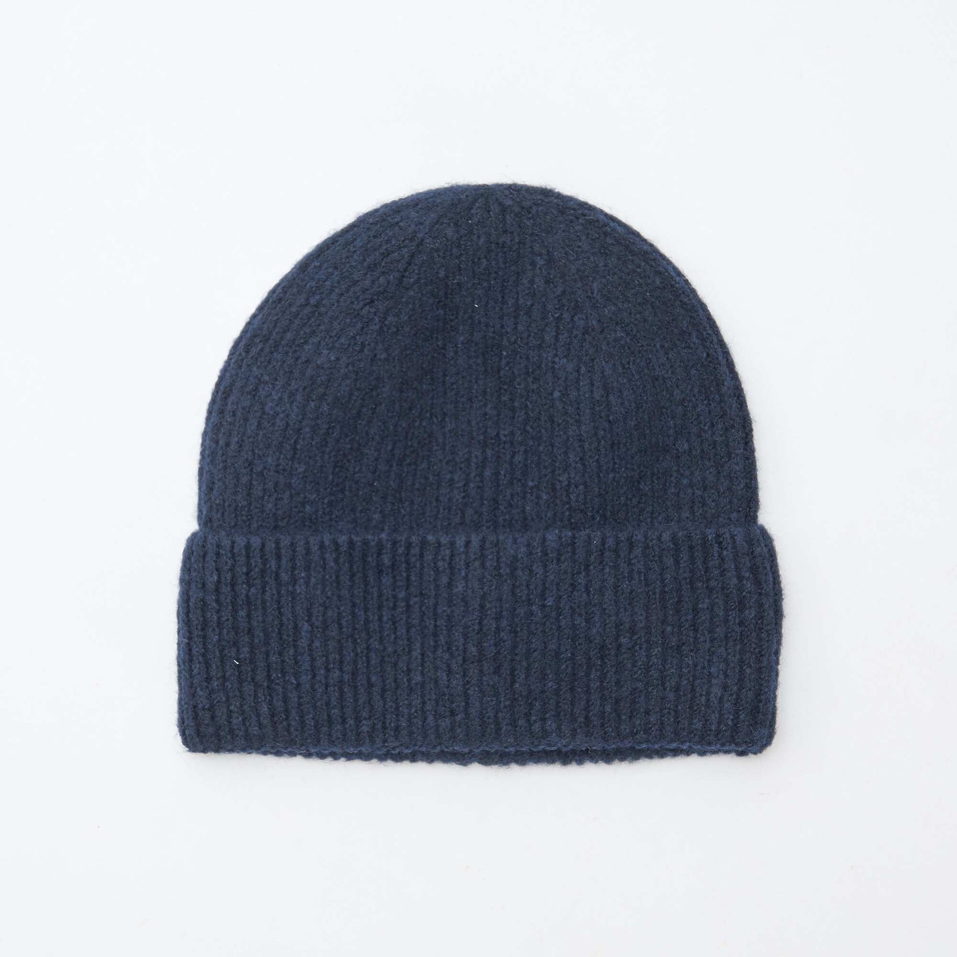 Ribbed cuffed beanie BLUE