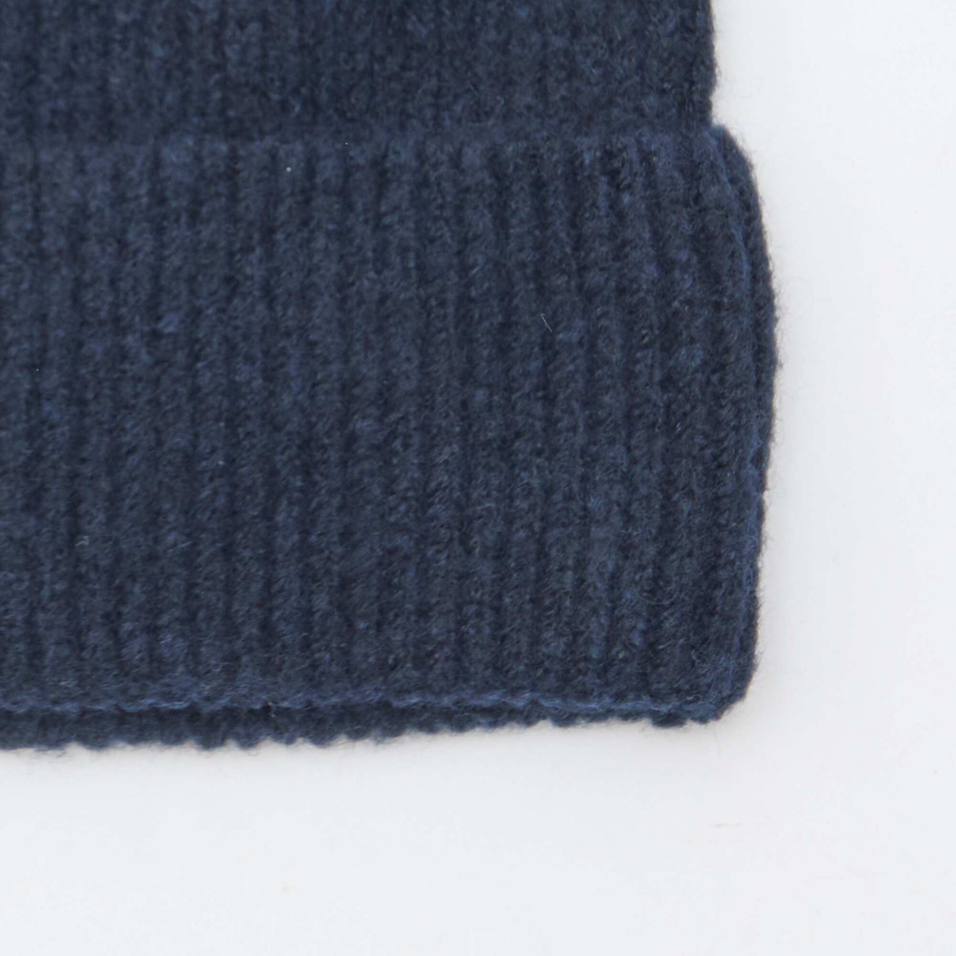 Ribbed cuffed beanie BLUE