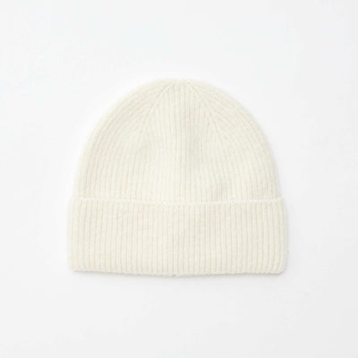 Ribbed beanie WHITE