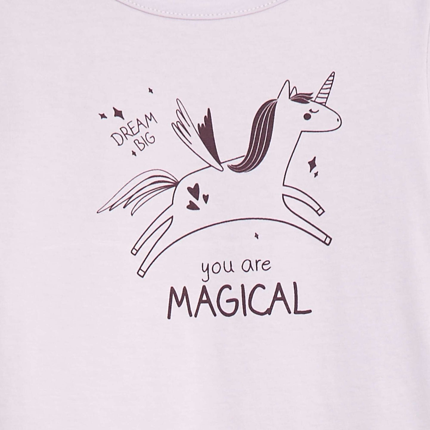 Printed T-shirt + Leggings Pyjama Set - 2 pieces PURPLE