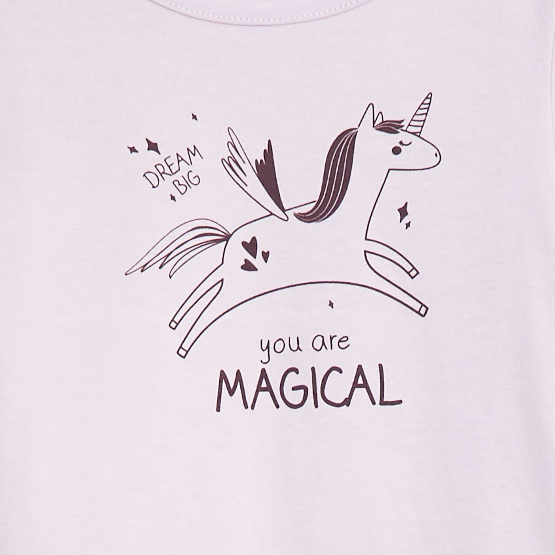 Printed T-shirt + Leggings Pyjama Set - 2 pieces PURPLE