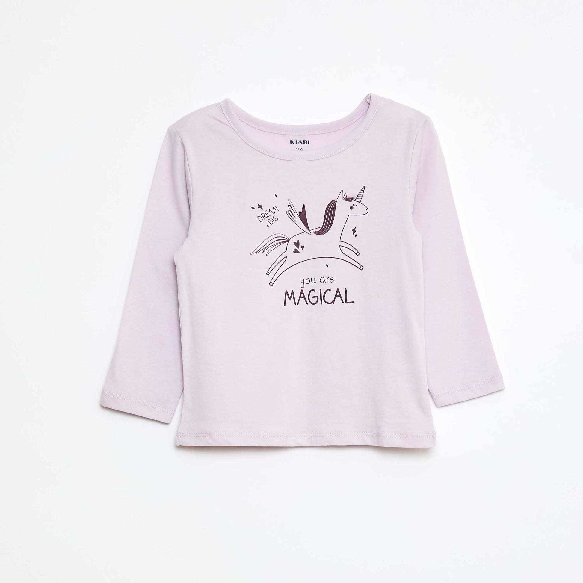 Printed T-shirt + Leggings Pyjama Set - 2 pieces PURPLE
