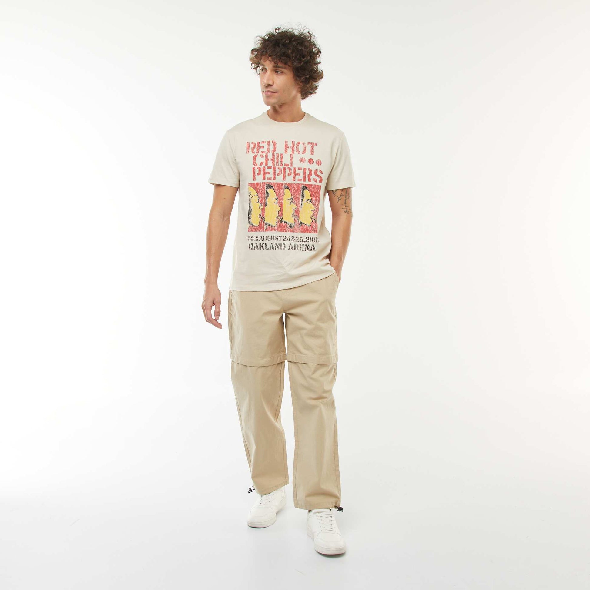 Modular 2-in-1 trousers - Shorts BEIGE