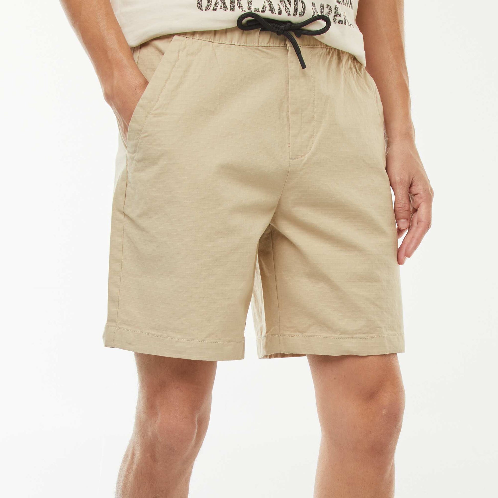 Modular 2-in-1 trousers - Shorts BEIGE
