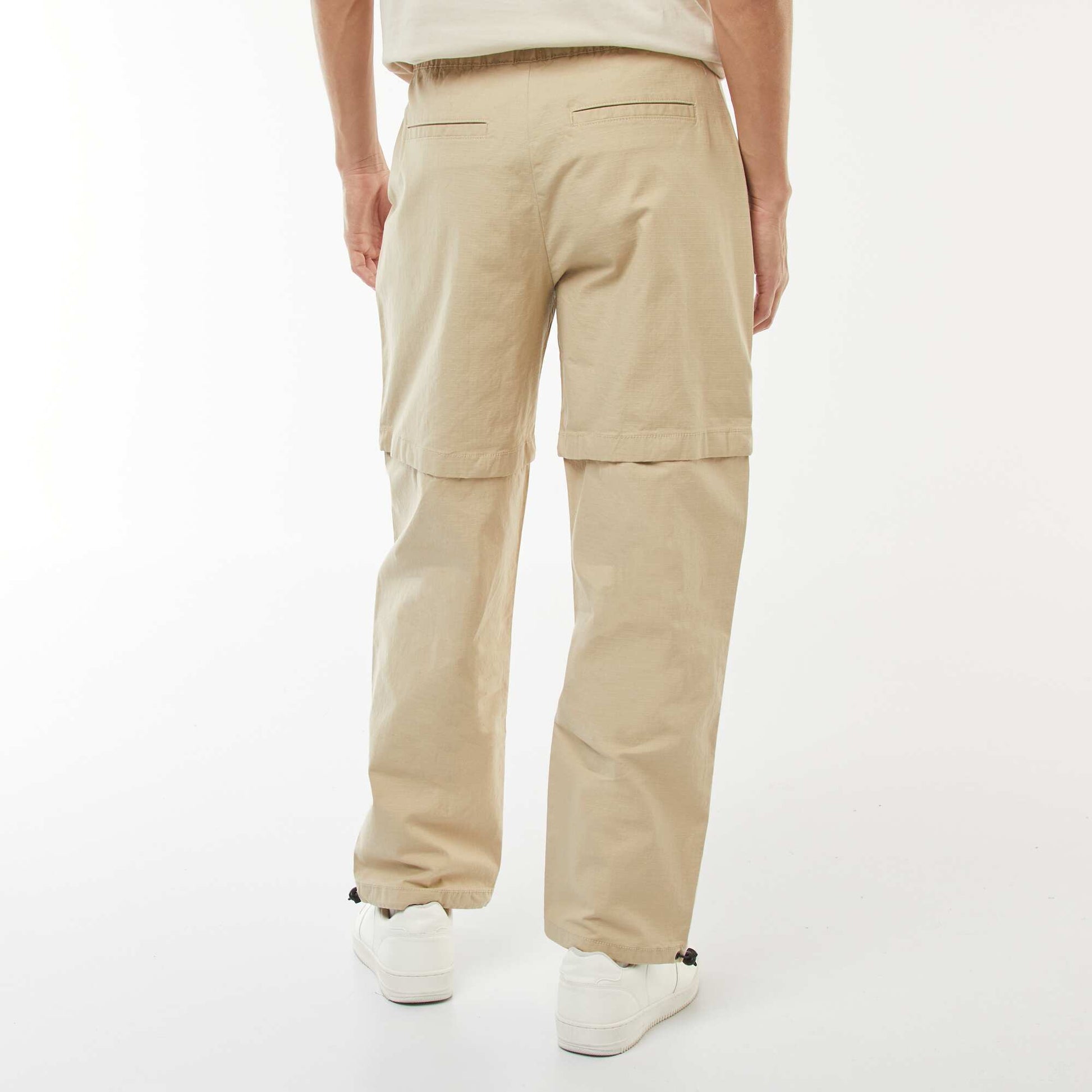 Modular 2-in-1 trousers - Shorts BEIGE