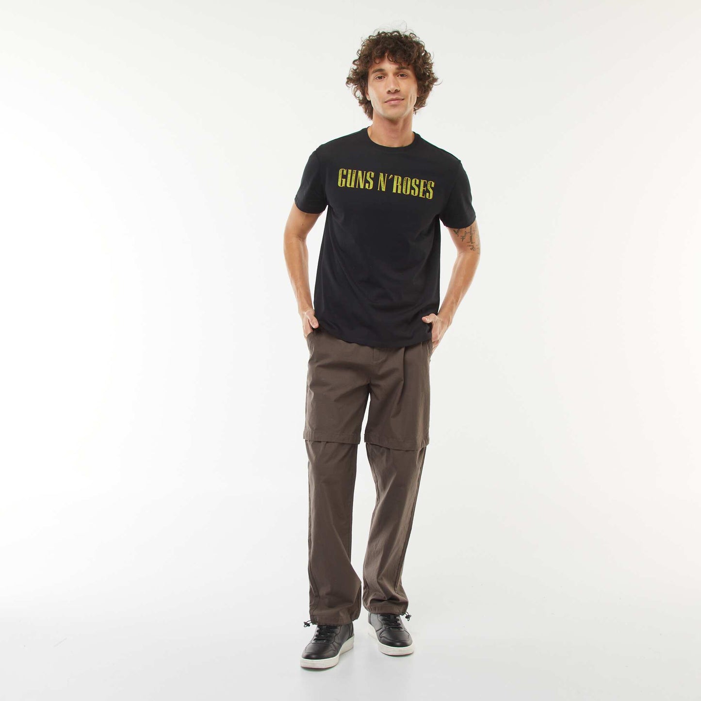 Modular 2-in-1 trousers - Shorts KHAKI