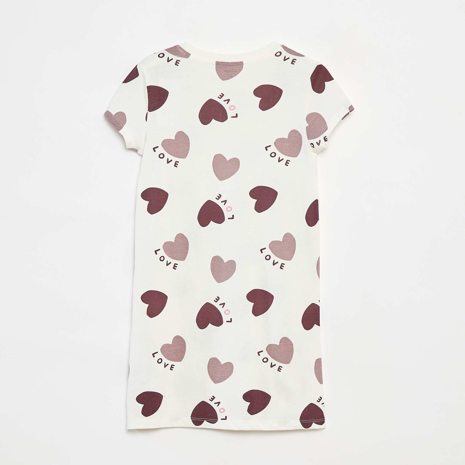 Short-sleeved printed nightshirt PURPLE
