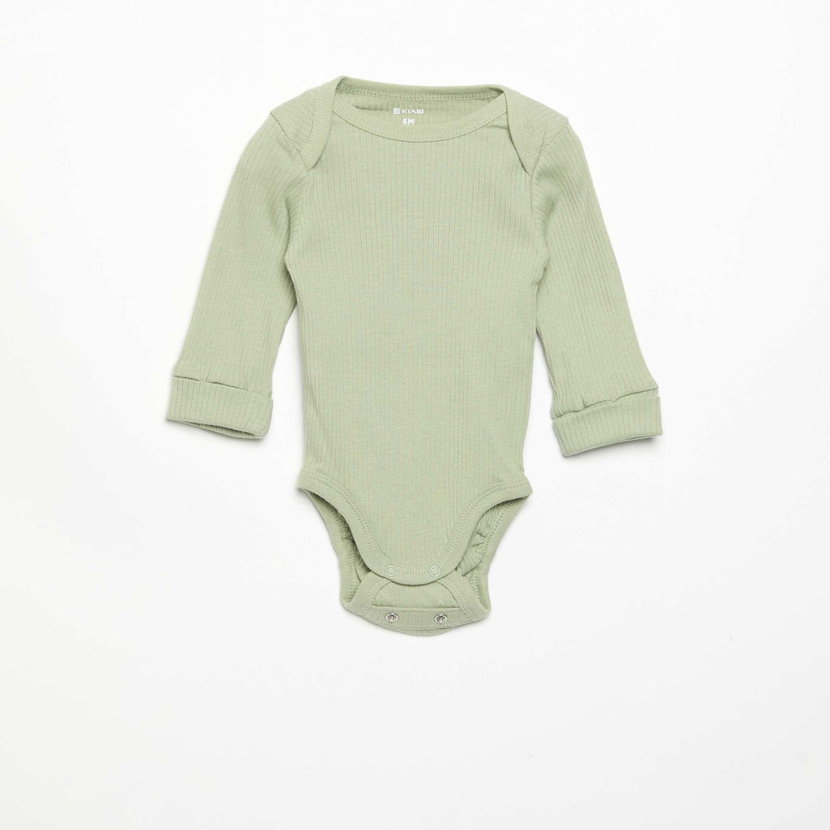 3-Pack Adjustable Long-Sleeved Lap Shoulder Bodysuits GREEN