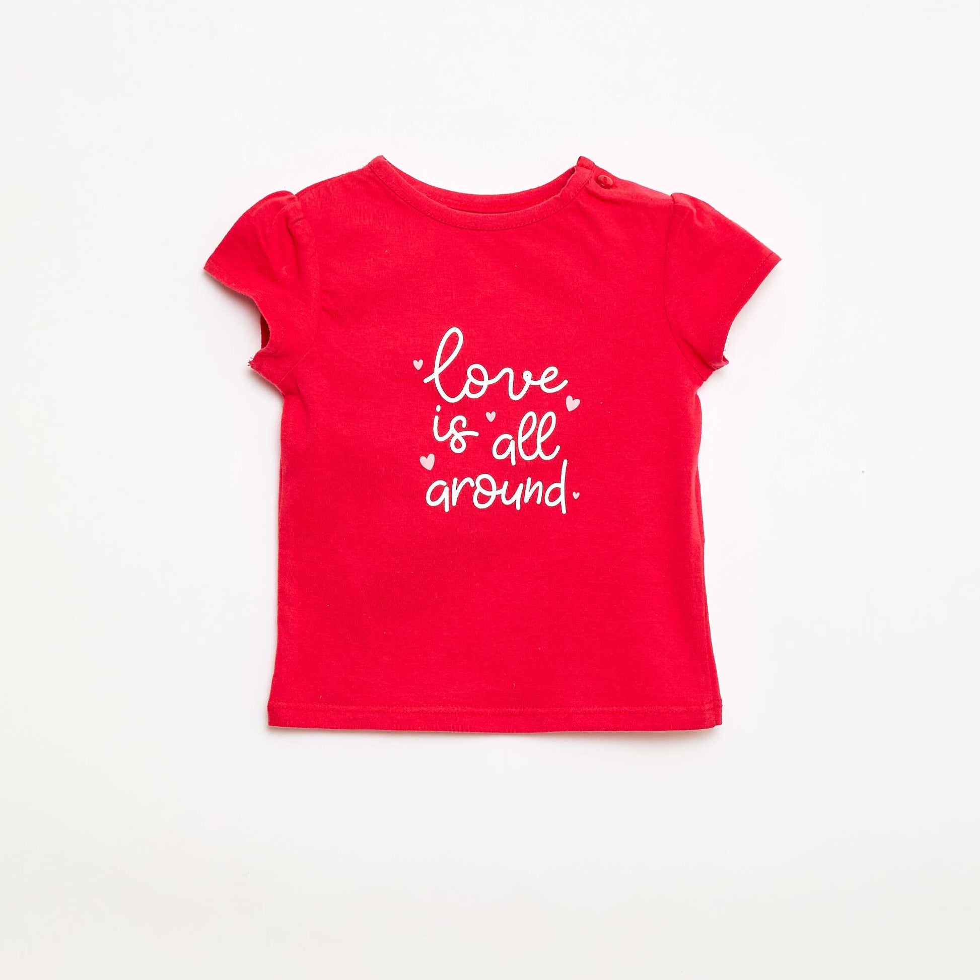 Printed Short-Sleeved T-Shirt RED