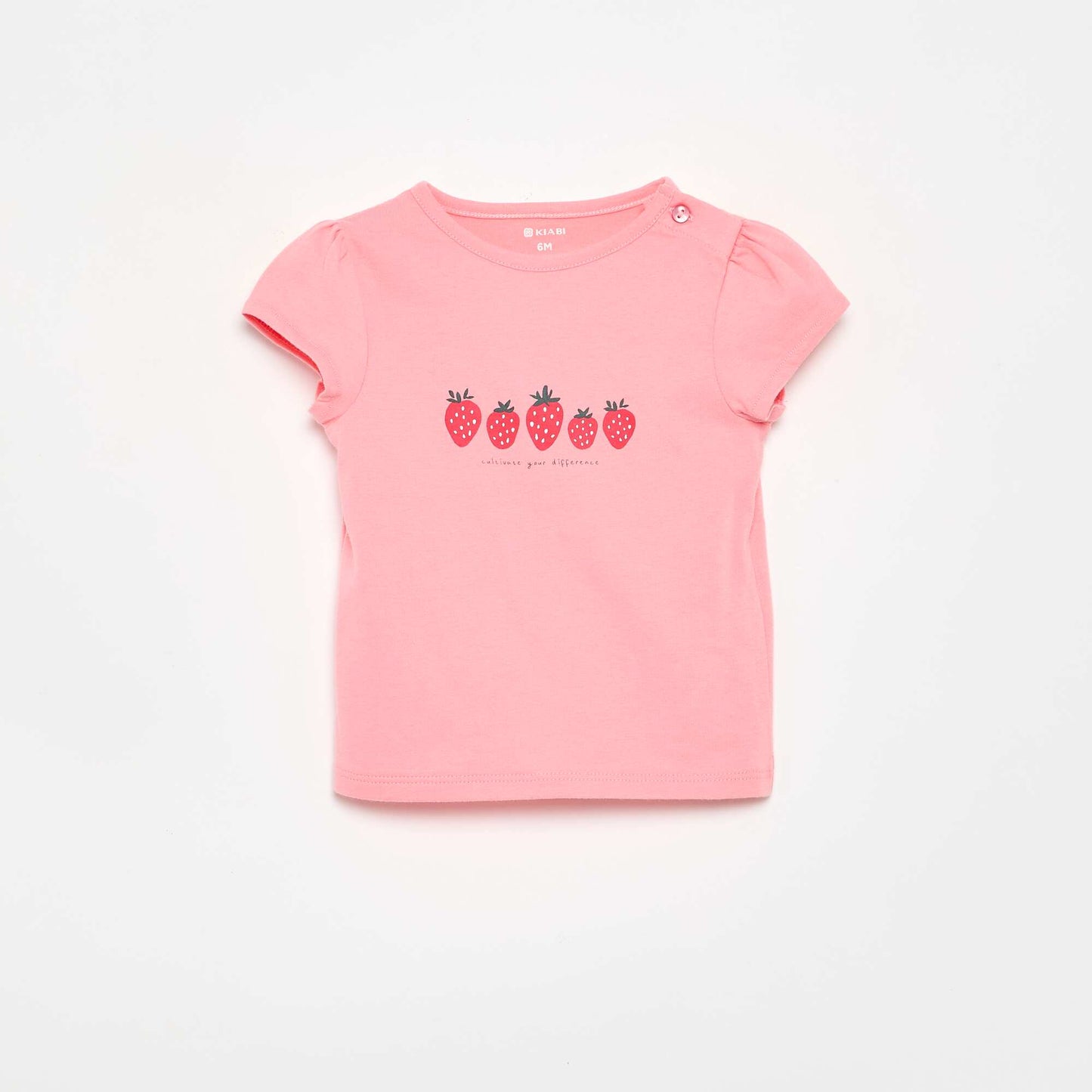 Short-sleeved printed T-shirt PINK