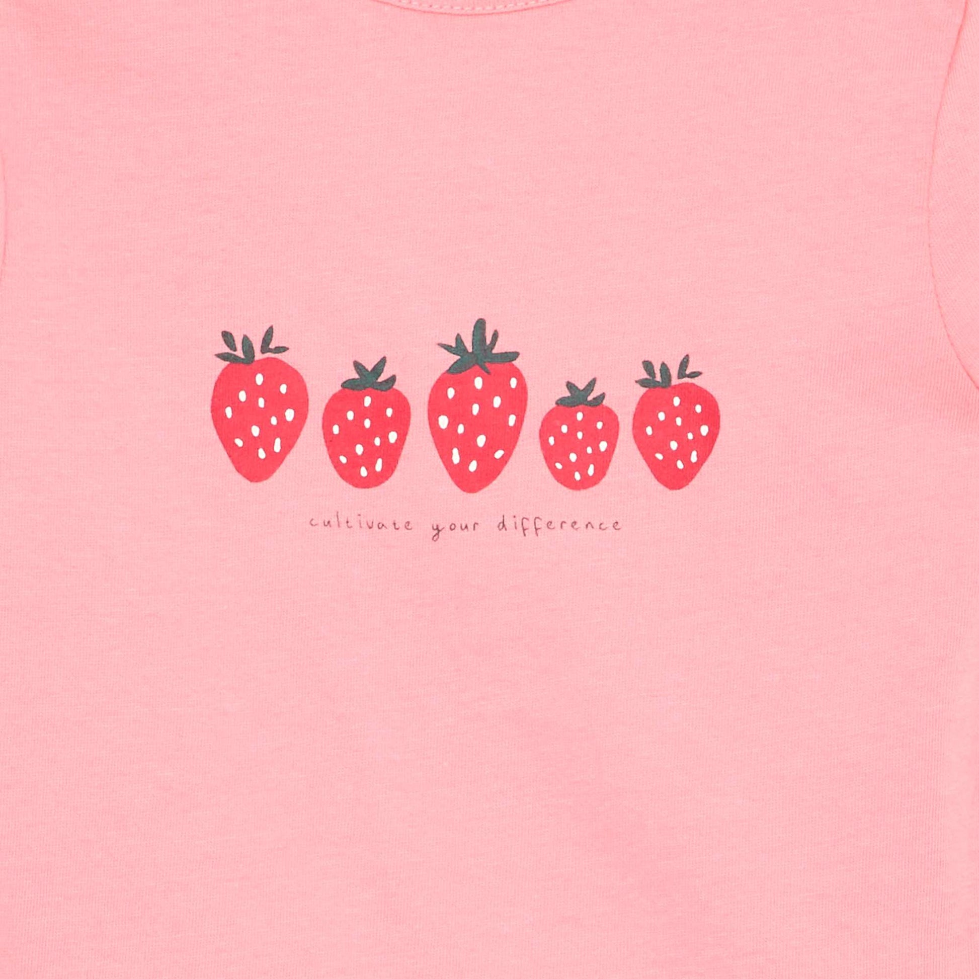 Short-sleeved printed T-shirt PINK