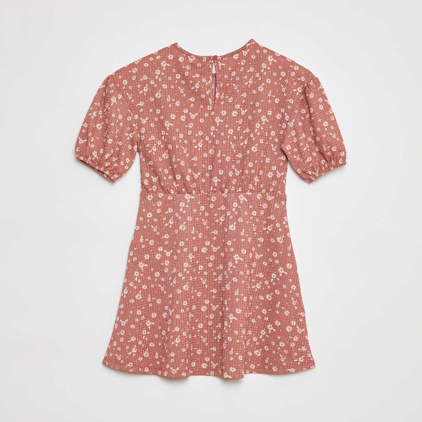 Short-sleeved printed dress PINK