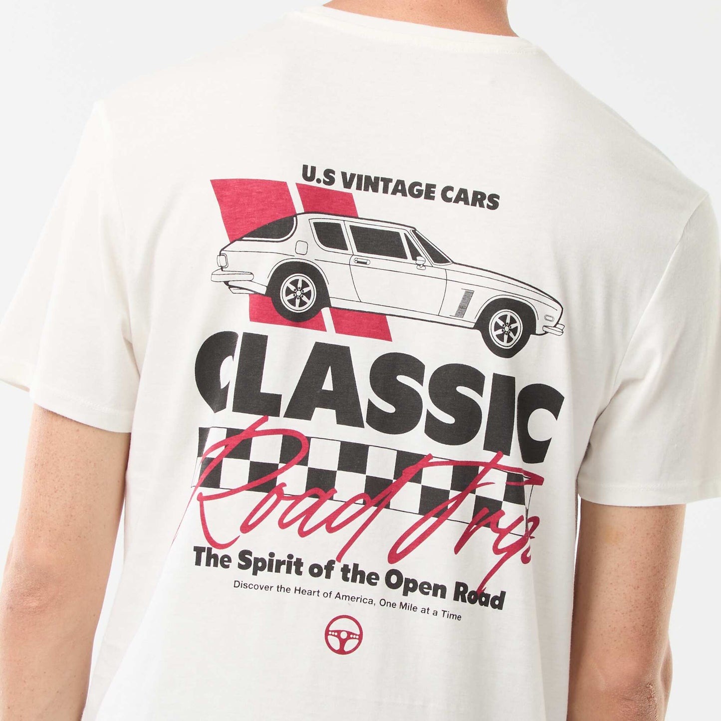 Short-sleeved printed T-shirt WHITE