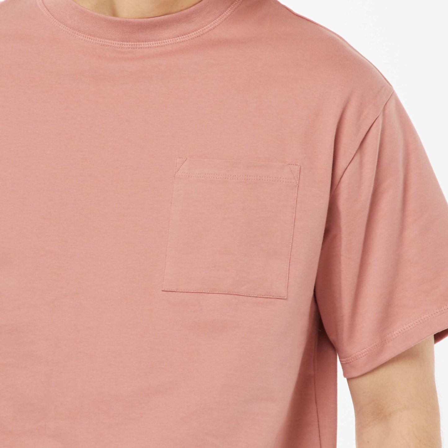 Short-sleeved jersey knit T-shirt PINK