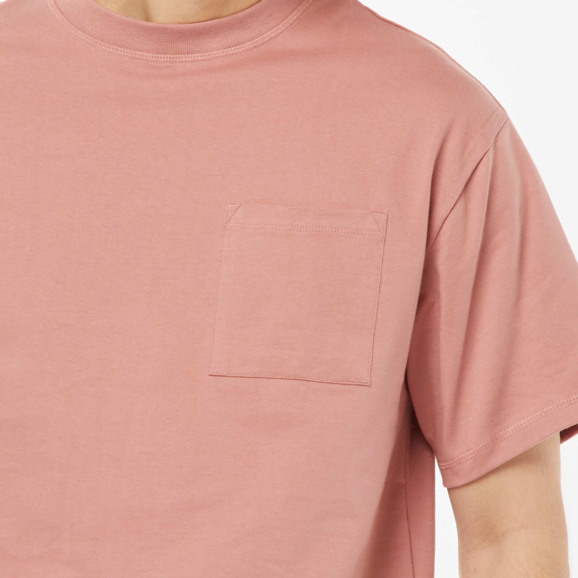 Short-sleeved jersey knit T-shirt PINK