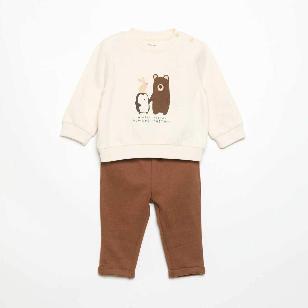 طقم مكون من قطعتين: سويت شيرت  بنطلون BEIGE