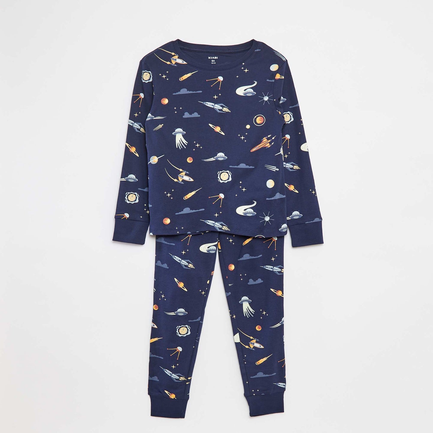 Long-sleeved T-shirt + trousers pyjama set - 2-piece set BLUE