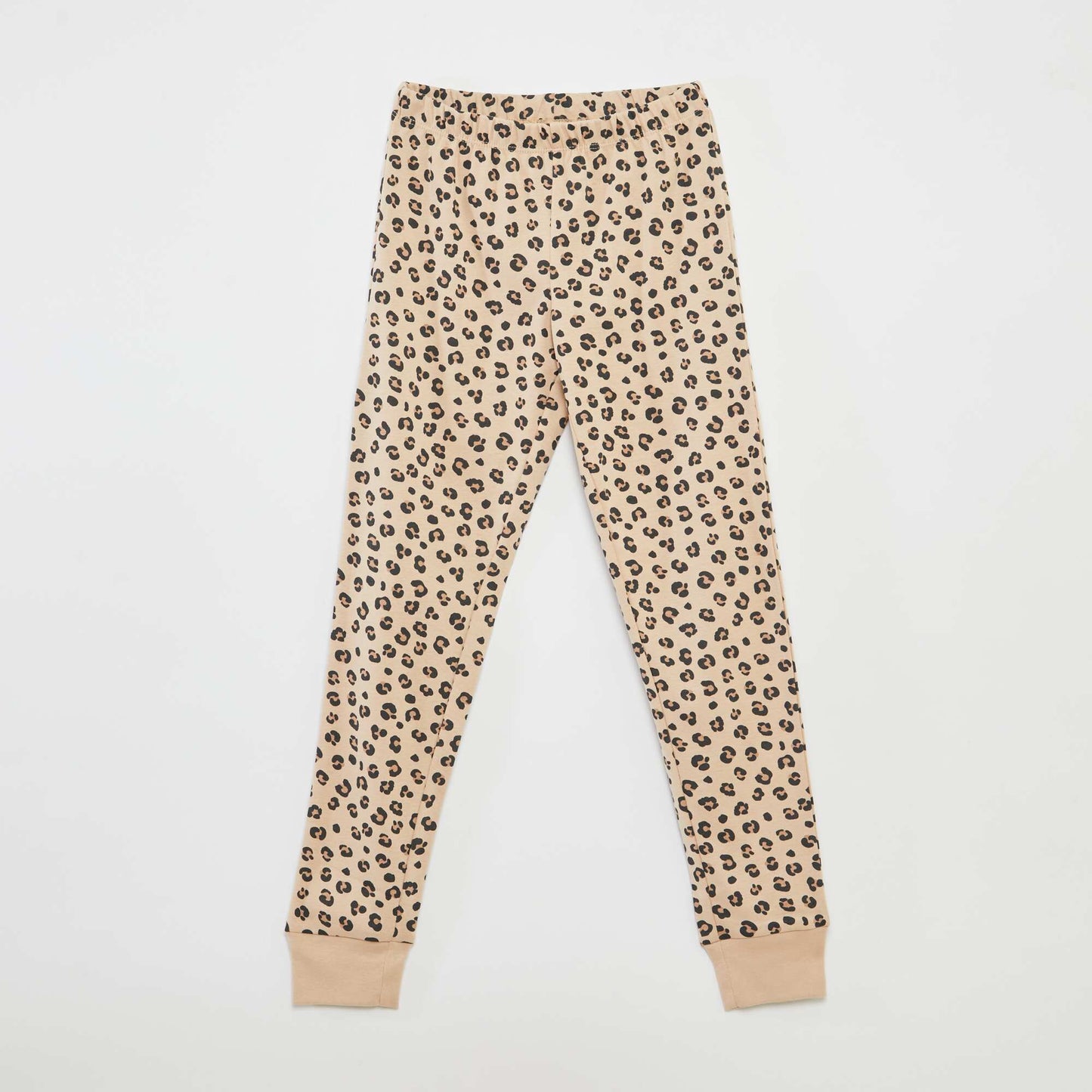 Patterned T-shirt and trousers pyjama set - 2-piece set BROWN