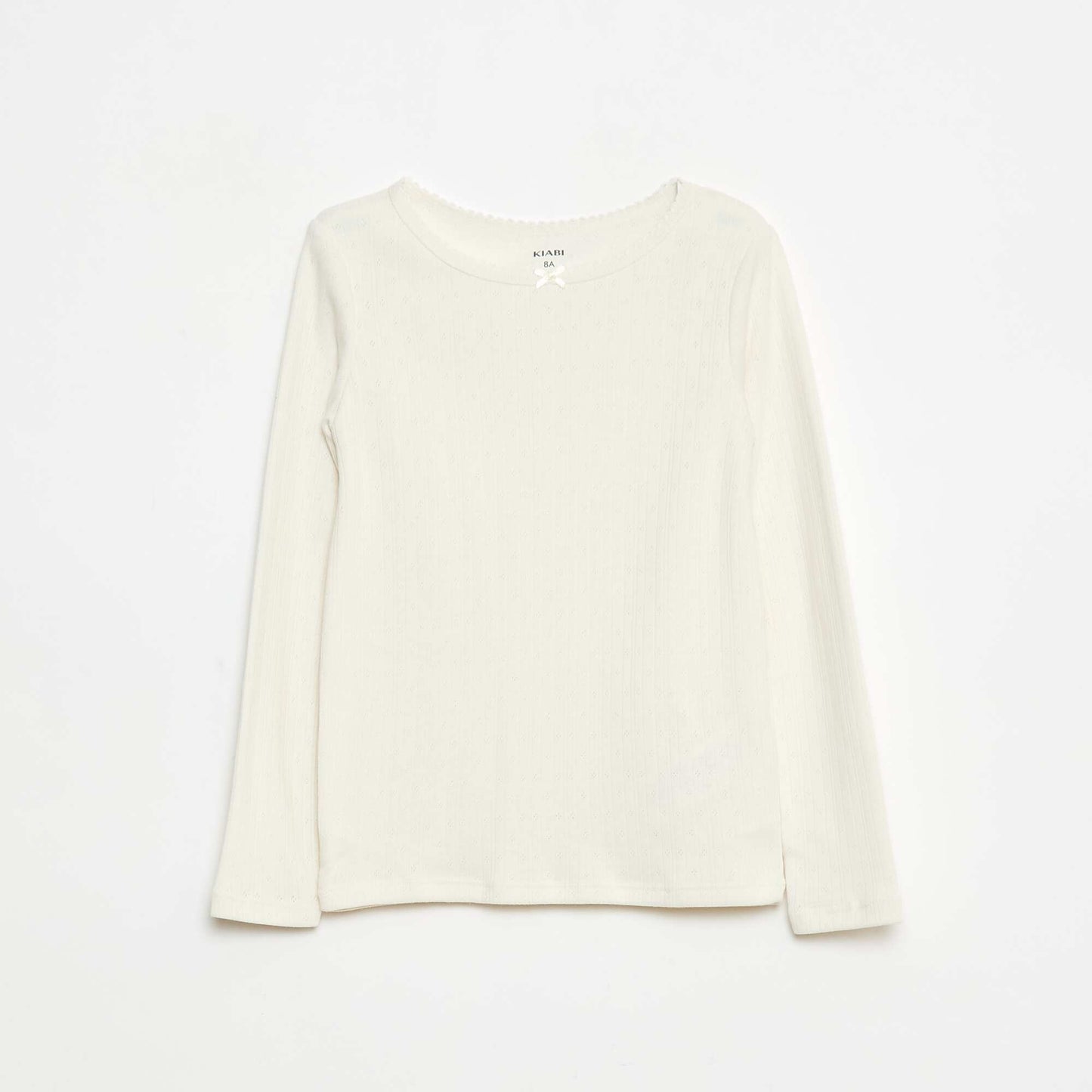 2-Pack Pointelle Knit Long-Sleeve T-Shirts PINK