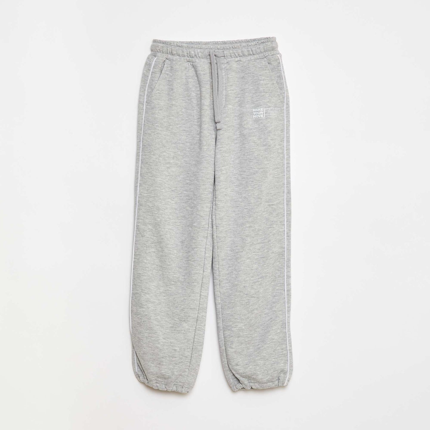 French terry joggers with contrasting trim BLUE