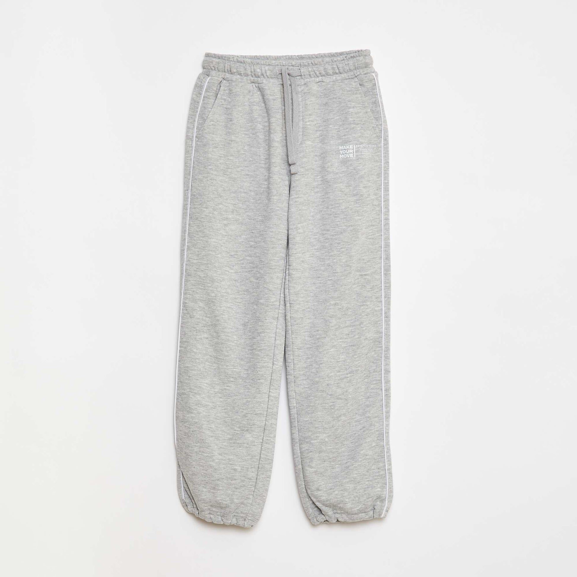 French terry joggers with contrasting trim BLUE
