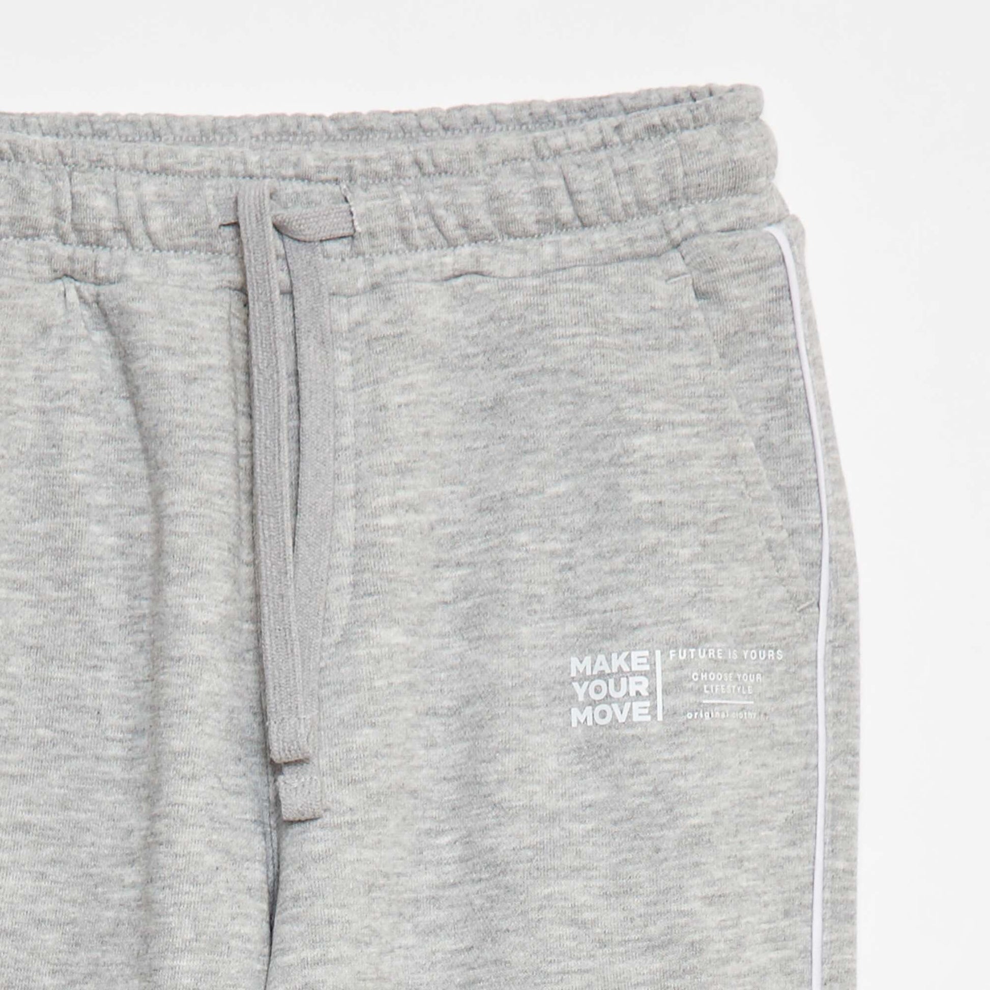 French terry joggers with contrasting trim BLUE