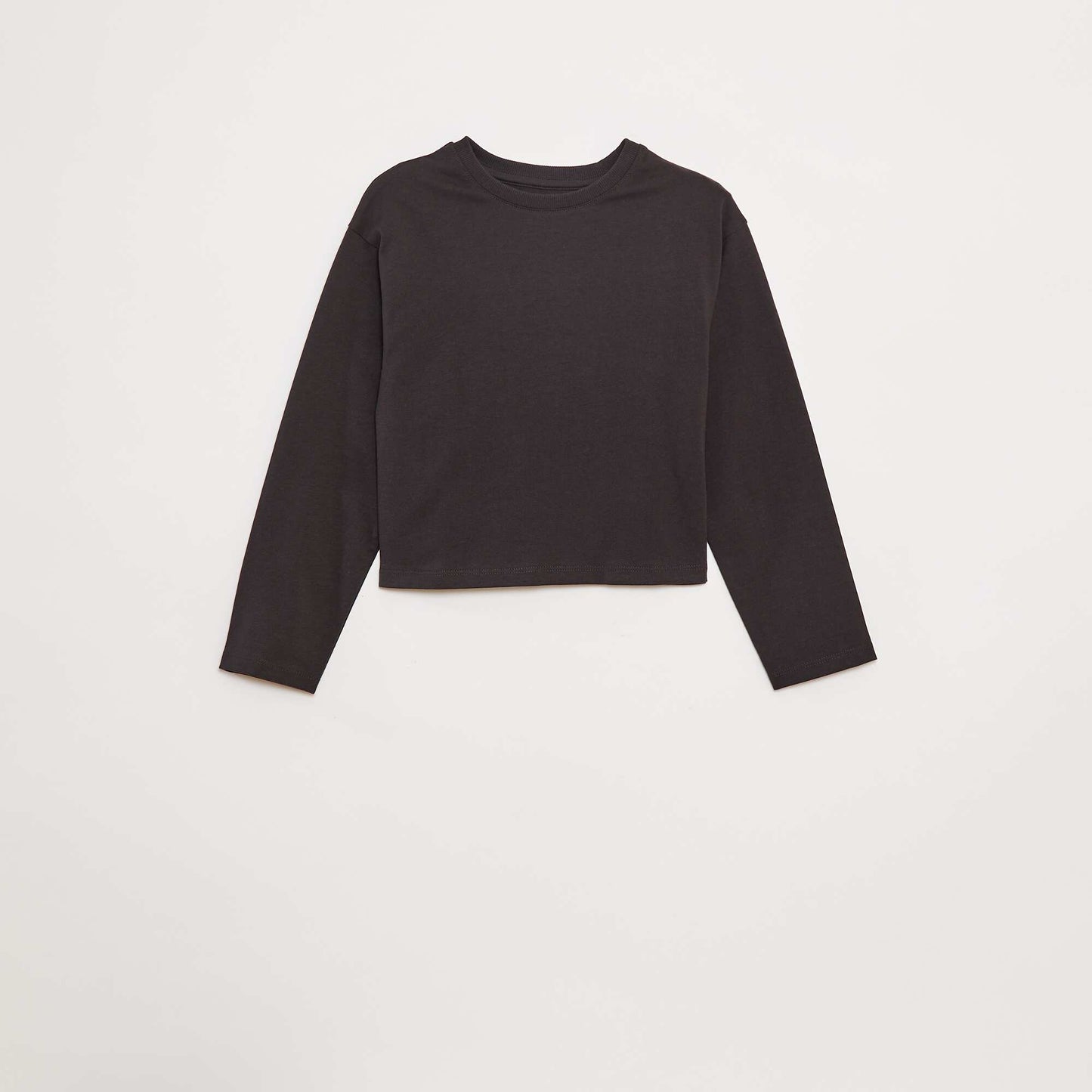 Long-sleeved jersey T-shirt BLACK