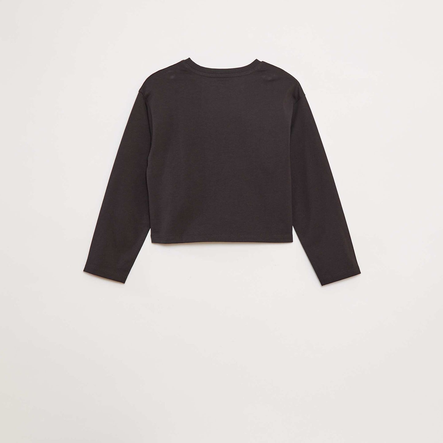 Long-sleeved jersey T-shirt BLACK