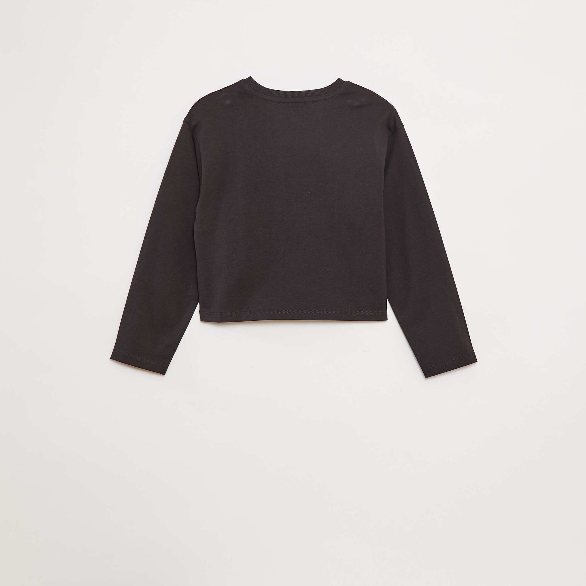 Long-sleeved jersey T-shirt BLACK