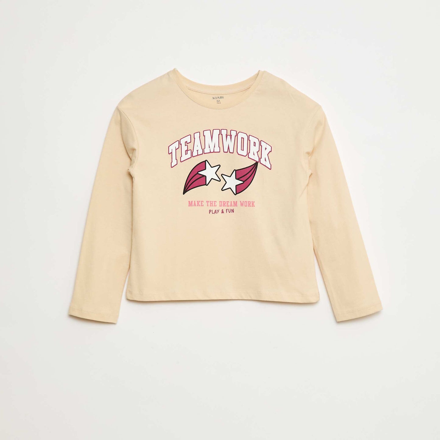 Long-sleeved printed T-shirt PINK