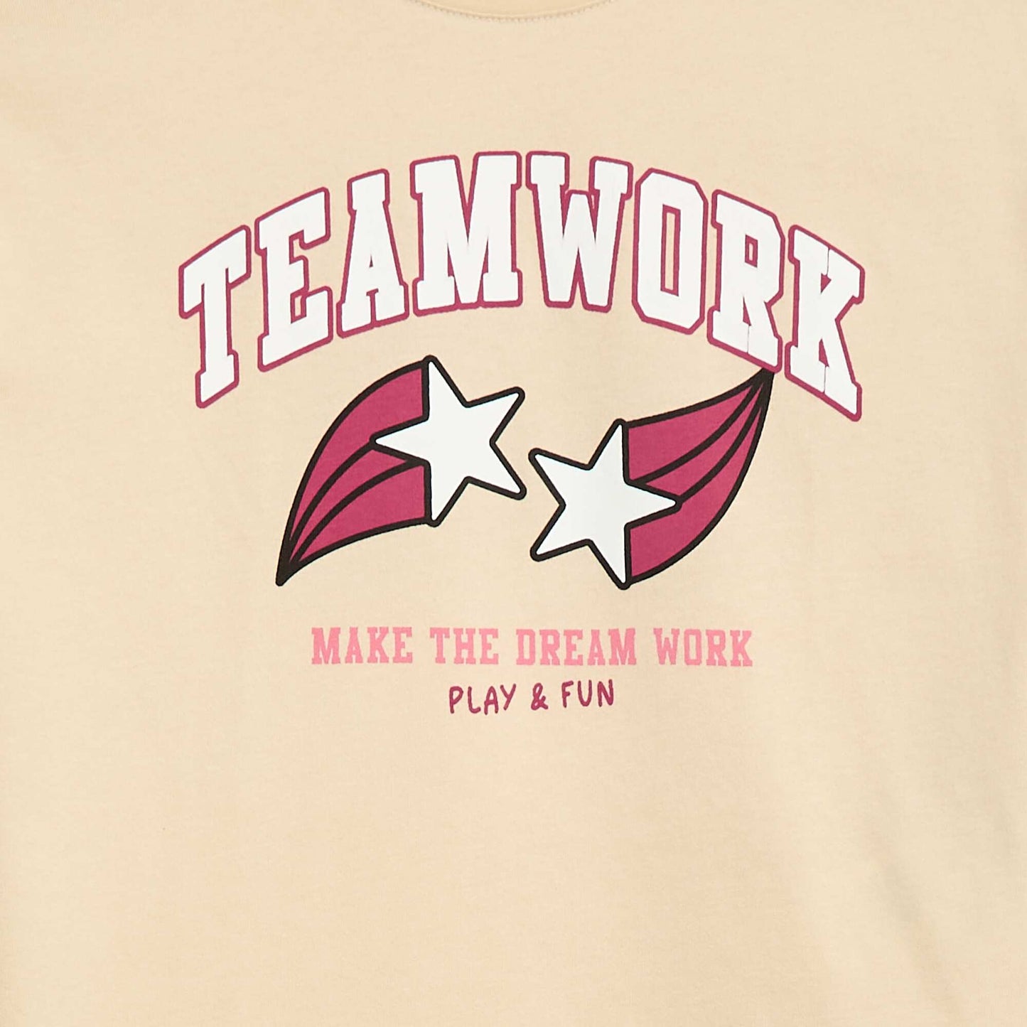 Long-sleeved printed T-shirt PINK
