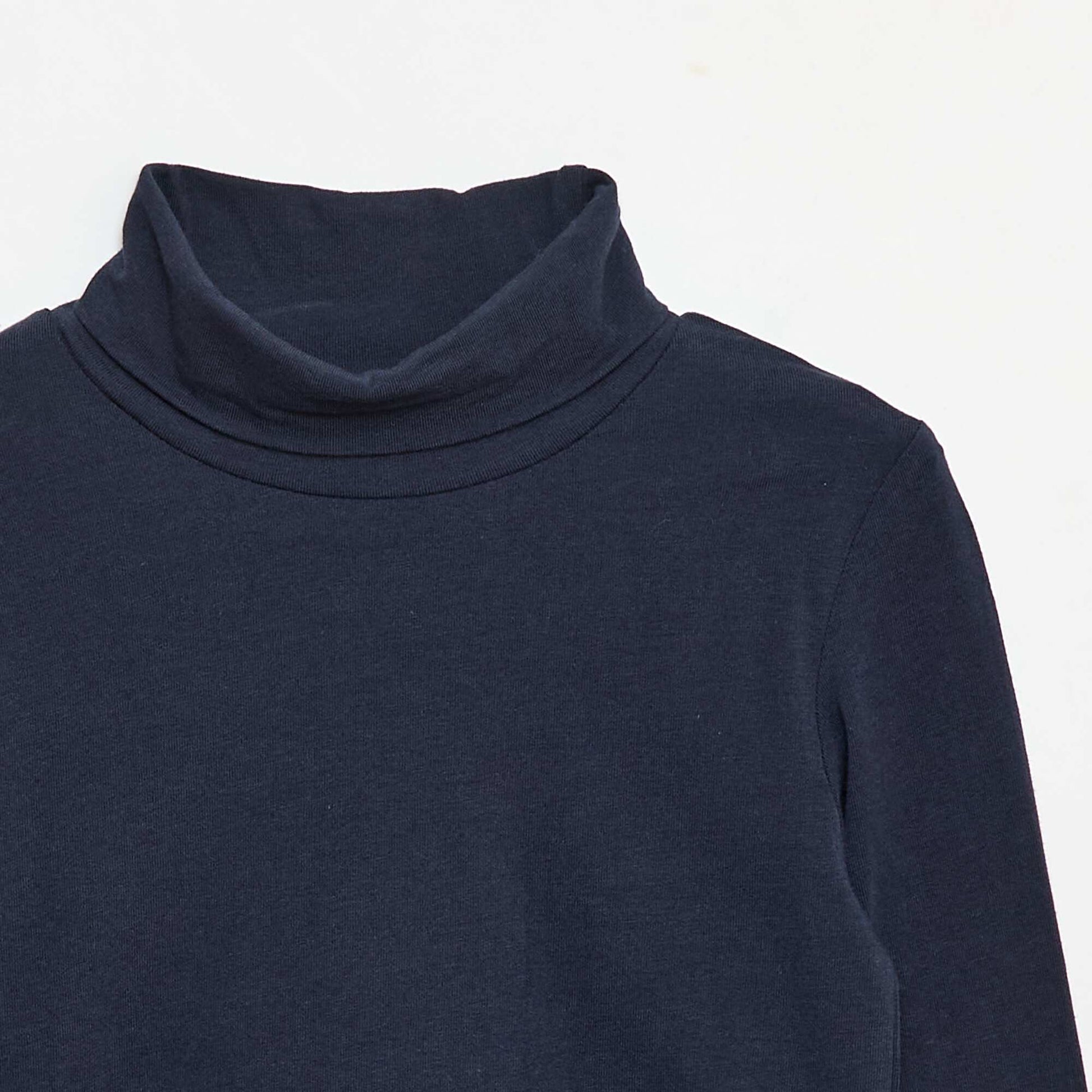 Plain Roll Neck Top BLUE