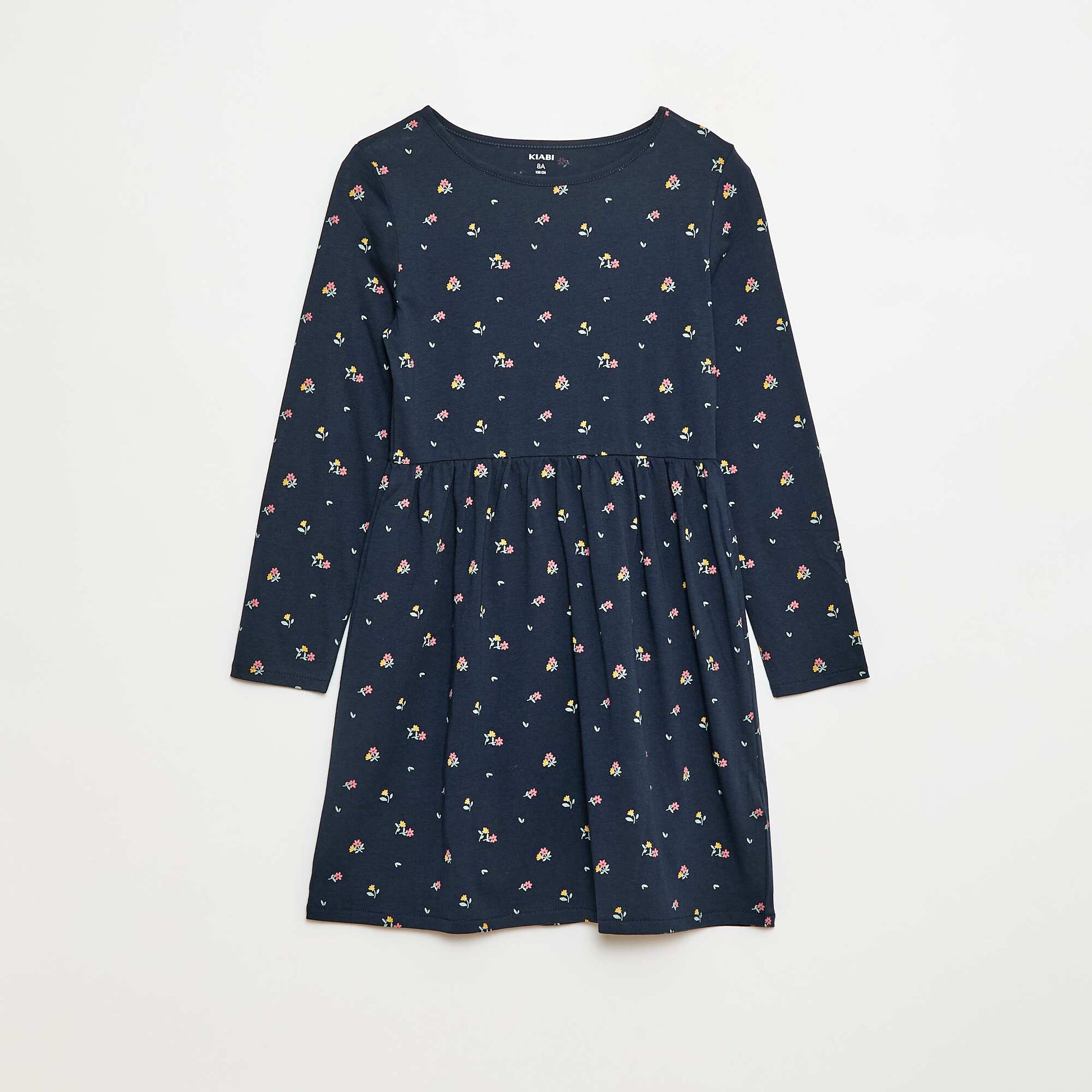 Cotton Print Dress BLUE