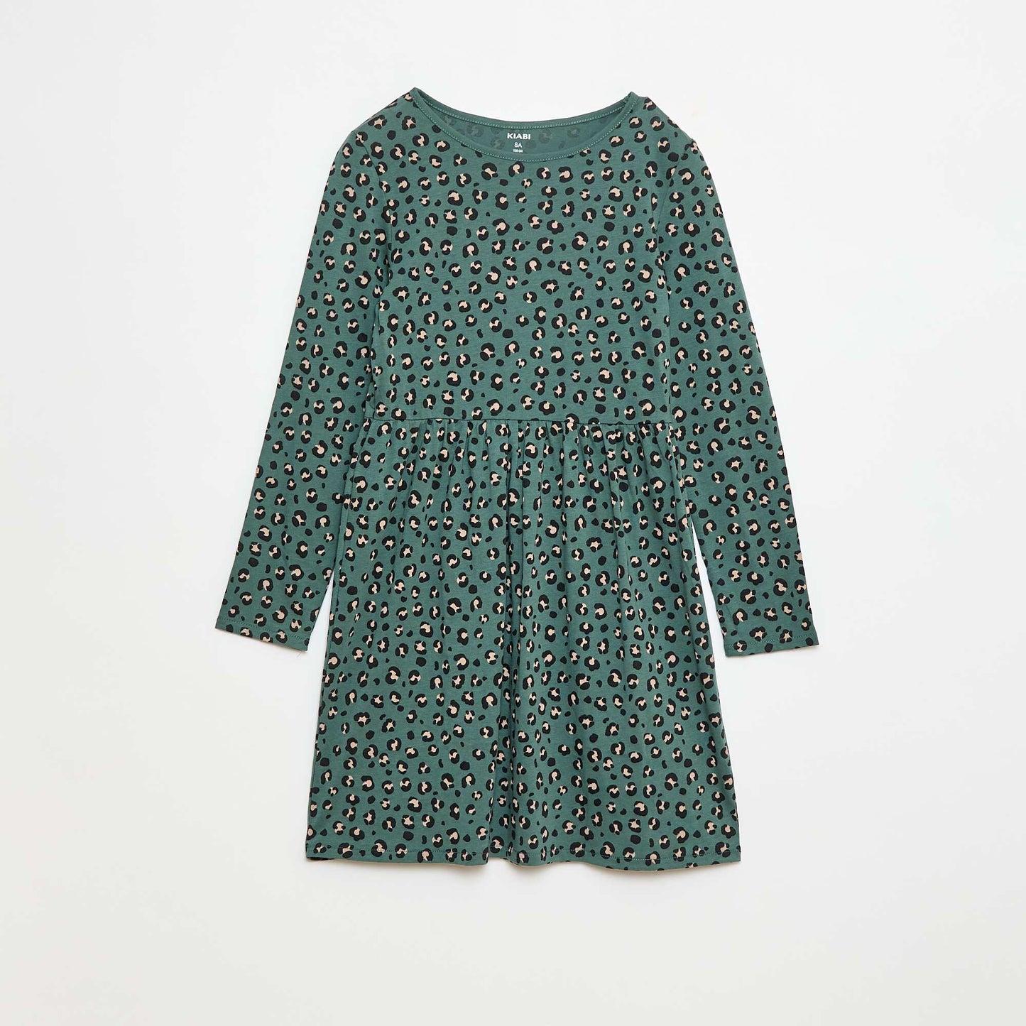 Cotton Patterned Dress GREEN