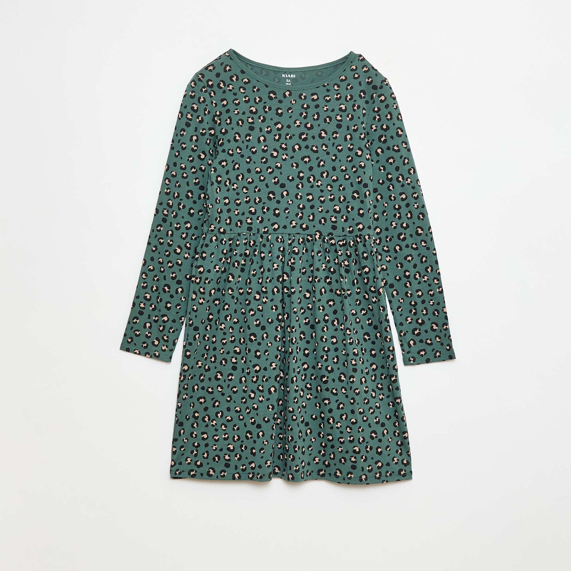 Cotton Patterned Dress GREEN