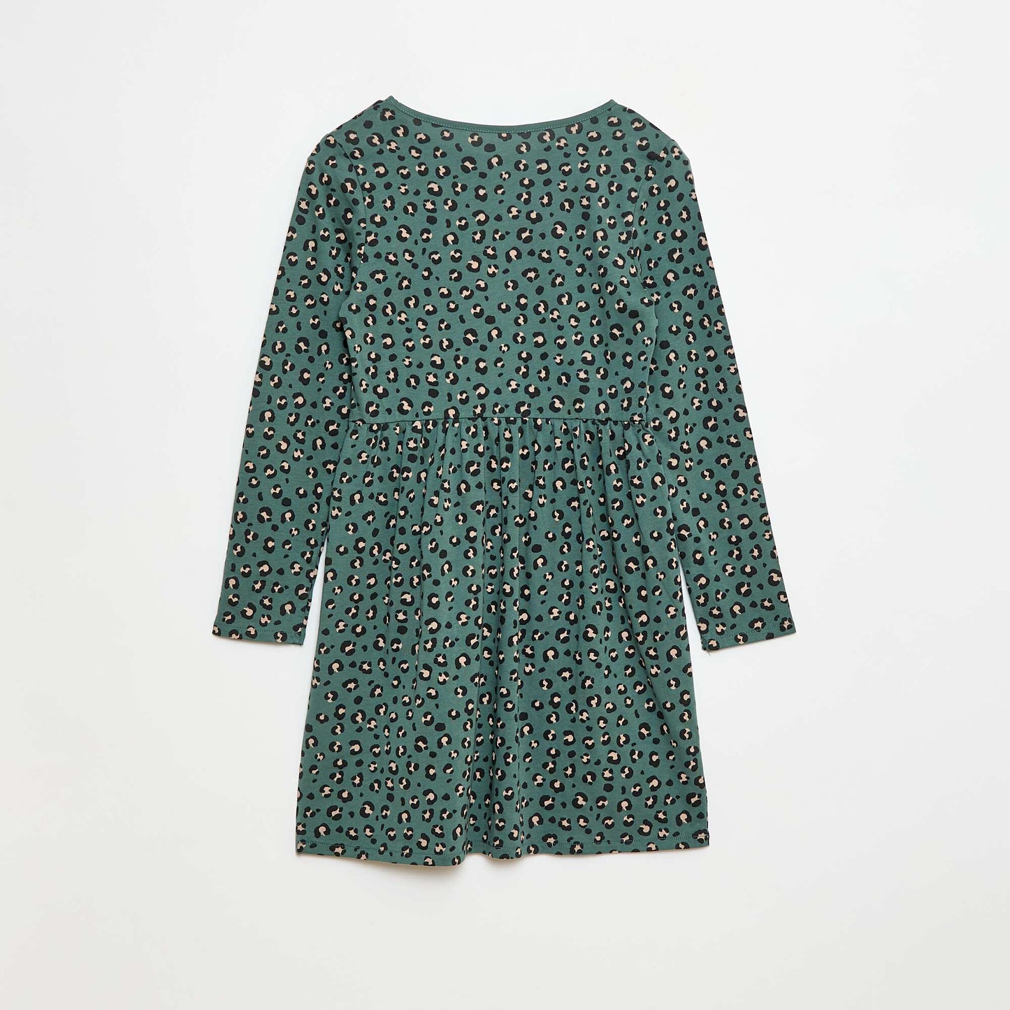 Cotton Patterned Dress GREEN