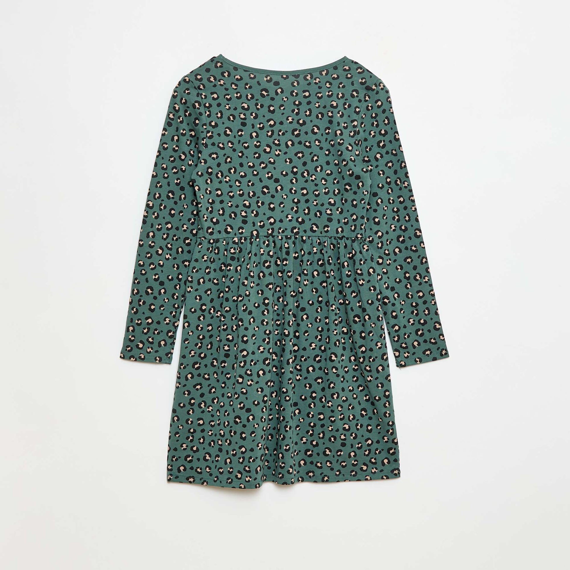 Cotton Patterned Dress GREEN