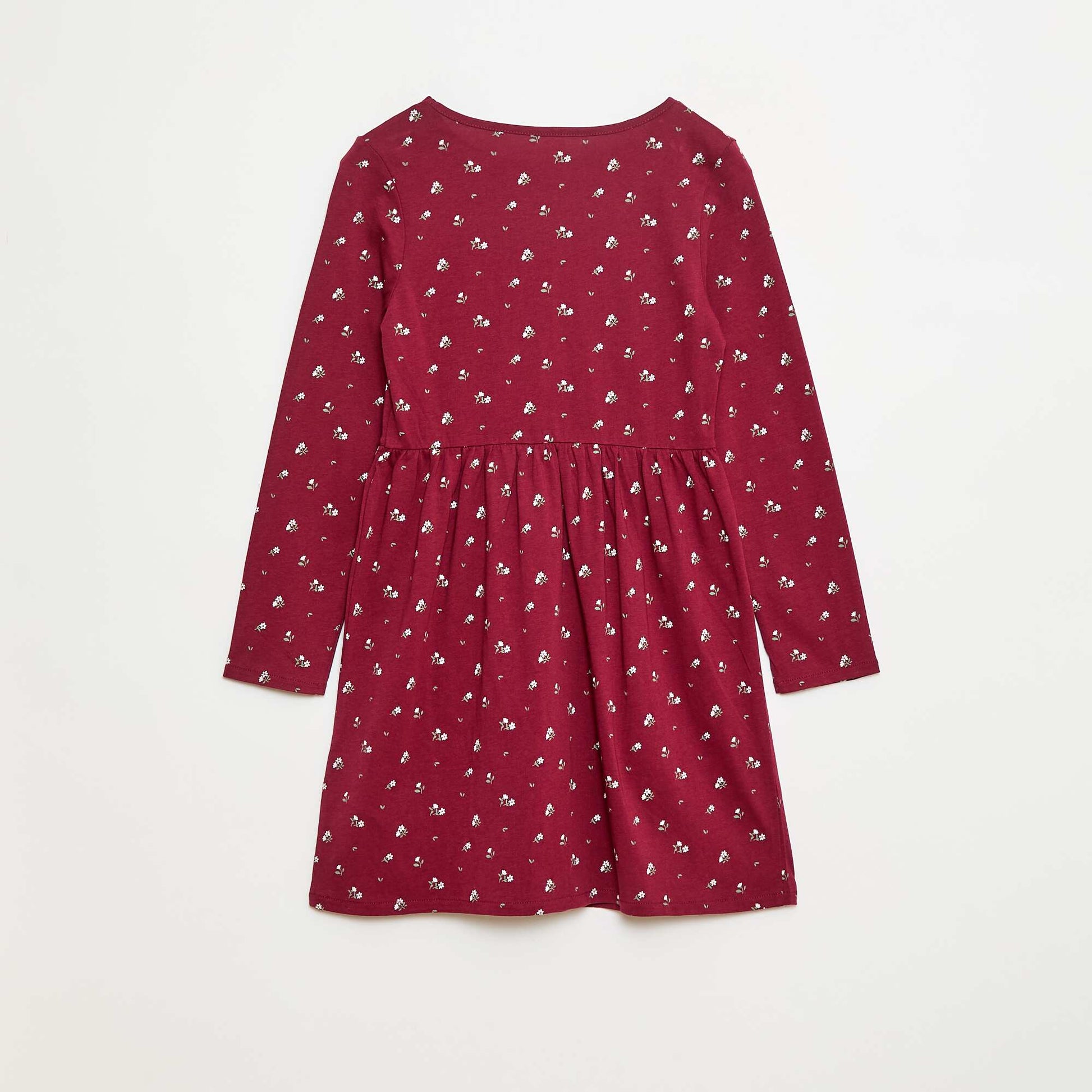 Cotton Dress with Print RED