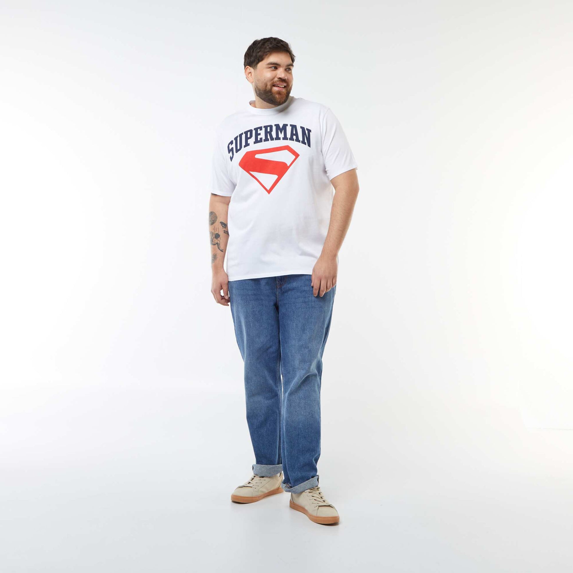 DC Comics Superman short-sleeved T-shirt WHITE